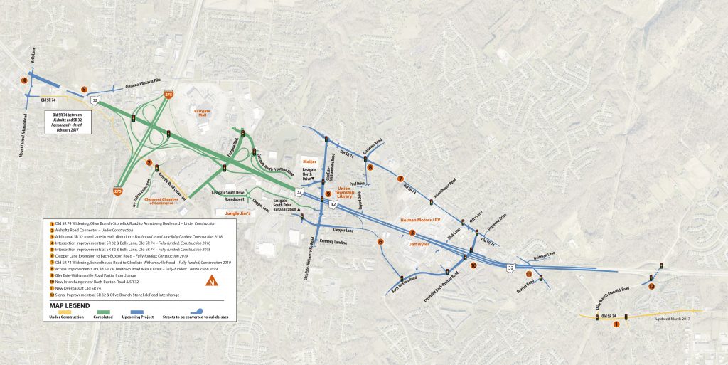 Eastern Corridor Segment IV and IVa projects. Click to enlarge.